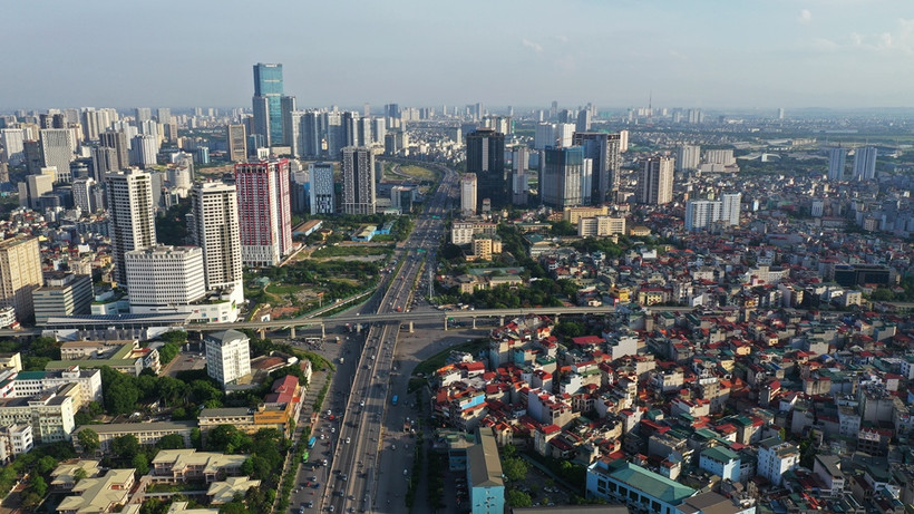 Toàn cảnh cầu cạn Mai Dịch – Nam Thăng Long sắp hoàn thành