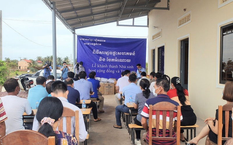 Khánh thành Nhà sinh hoạt cộng đồng, sáng 26-5.