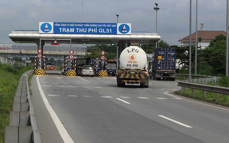 Trạm thu phí quốc lộ 51 trên tuyến cao tốc TP Hồ Chí Minh - Long Thành - Dầu Giây. (Ảnh: Tổng công ty VEC)