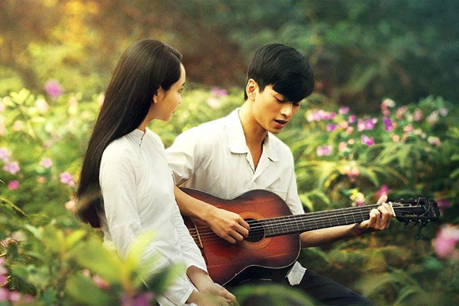 Ca khúc Có chàng trai viết lên cây tạo hiệu ứng tốt cho phim “Mắt biếc”. Ảnh do đoàn làm phim cung cấp