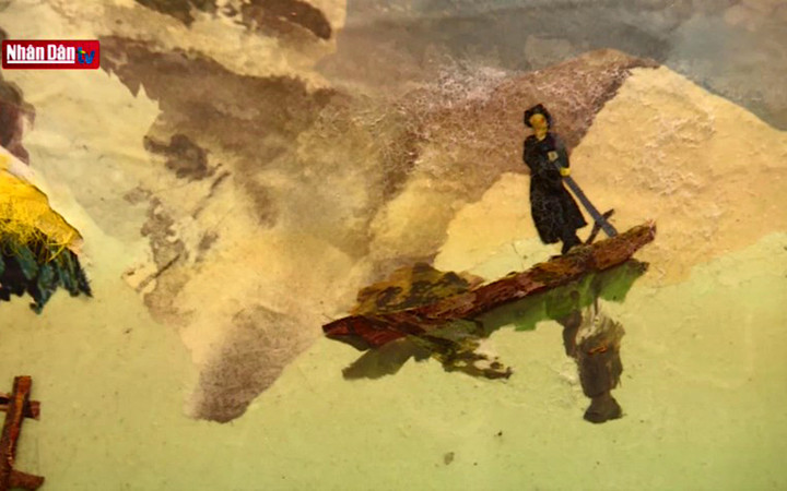 Độc đáo tranh cắt vải của họa sĩ Trần Thanh Thục