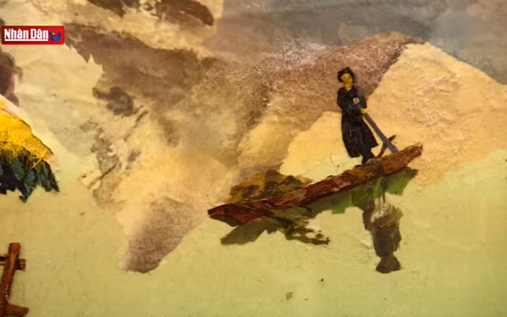 Độc đáo tranh cắt vải của họa sĩ Trần Thanh Thục