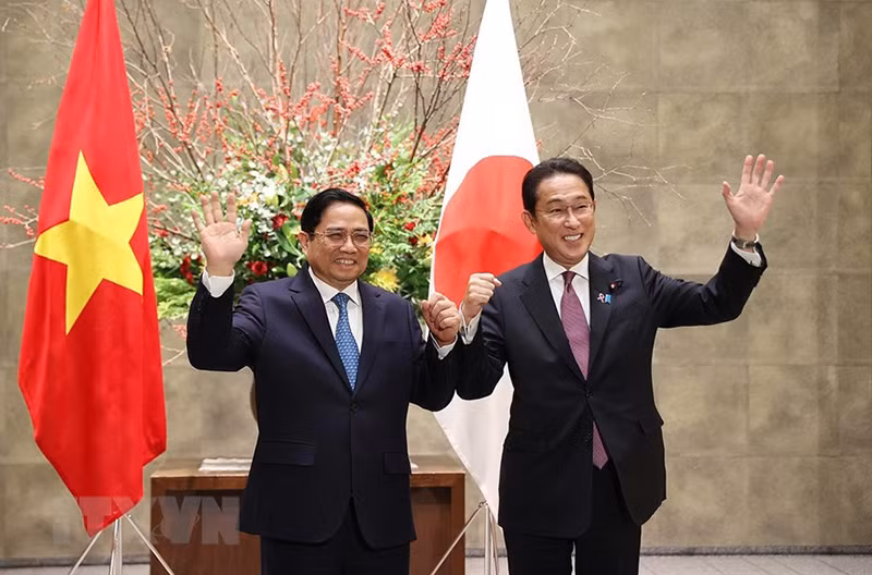 Lễ đón Thủ tướng Phạm Minh Chính thăm chính thức Nhật Bản