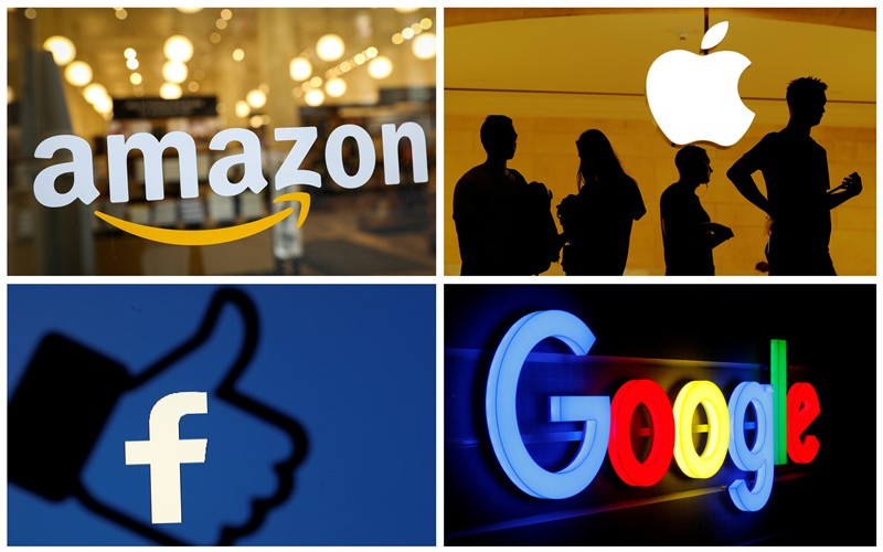 Logo của một số Big Tech (công ty công nghệ thông tin hàng đầu). (Ảnh: Reuters)