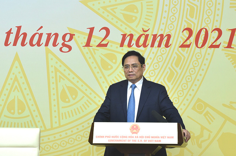 Thủ tướng Chính phủ Phạm Minh Chính phát biểu tại hội nghị. (Ảnh: Trần Hải)