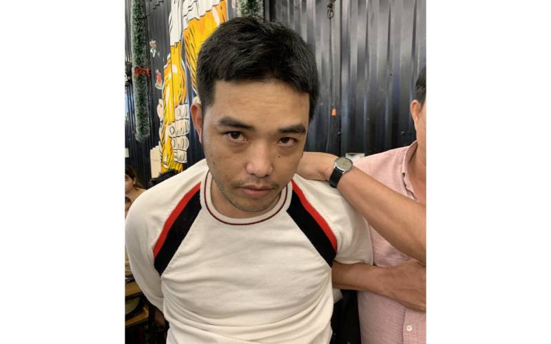 Đối tượng Phan Thành Luân bị lực lượng chức năng bắt giữ.