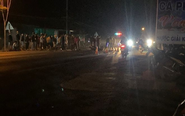 Hiện trường vụ tai nạn giao thông làm bốn thanh niên thiệt mạng, tại Gia Lai. (Ảnh: Cục Cảnh sát giao thông)