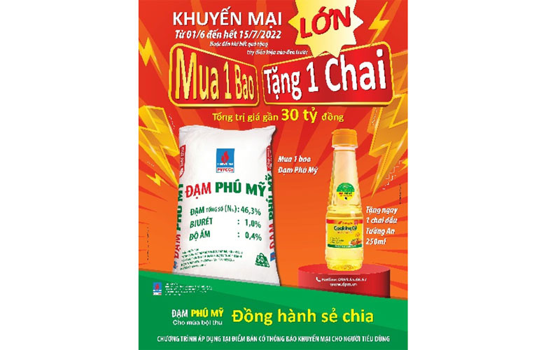 “Đạm Phú Mỹ - Đồng hành sẻ chia” với 2 triệu chai dầu ăn tặng bà con nông dân