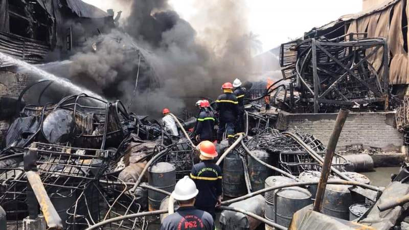 Hiện trường vụ cháy.