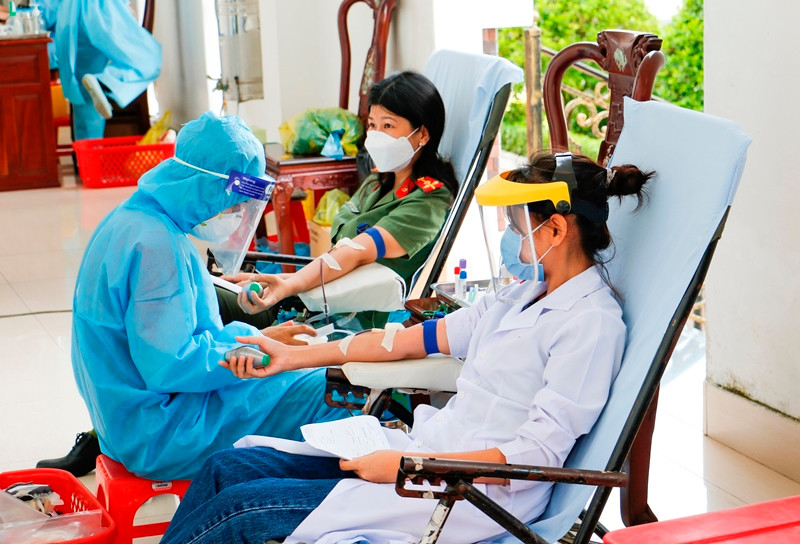 Công an TP Cần Thơ hiến máu tình nguyện