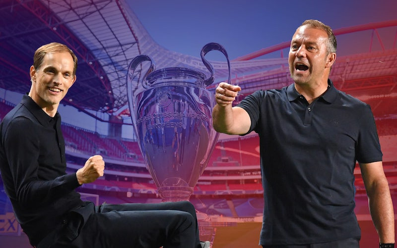 Thomas Tuchel và Hansi Flick, những người bạn cũ nay thành đối thủ của nhau.