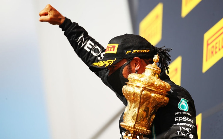 Hamilton có lần thứ bảy đăng quang tại Silverstone, vượt qua huyền thoại Alain Prost khi có số lần thắng chặng trên quê hương nhiều nhất. (Ảnh: F1)