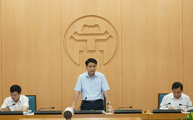 Chủ tịch UBND TP Hà Nội Nguyễn Đức Chung kết luận hội nghị.