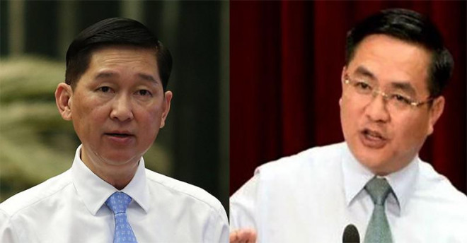 Ông Trần Vĩnh Tuyến (trái) và ông Trần Trọng Tuấn. Ảnh: 24h.com.vn