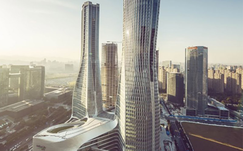 Phối cảnh Raffles City ở Hàn Châu. (Ảnh: CapitaLand)