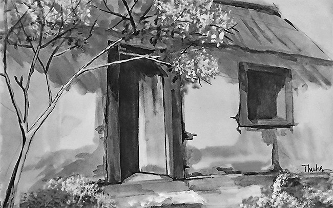 Thềm nhà nhạt nắng