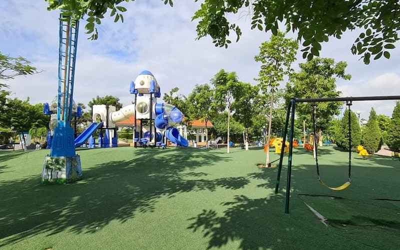 Công viên Nguyễn Văn Cừ, phường Đại Phúc, thành phố Bắc Ninh, nơi xảy ra vụ việc cháu bé mất tích. (Ảnh: VTC News)