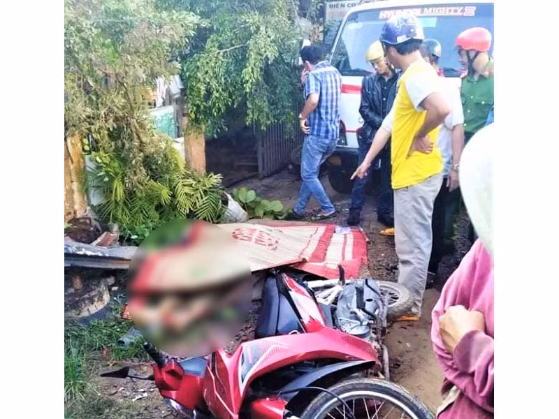 Hiện trường vụ tai nạn.