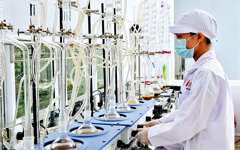 Công nhân Công ty cổ phần Phúc Sinh khẩn trương làm hàng xuất khẩu từ những ngày đầu năm mới. 