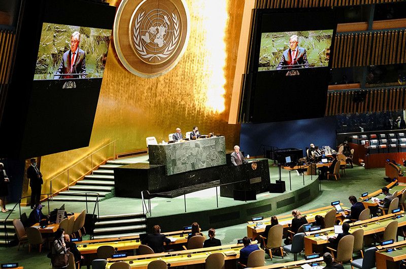 Phiên họp của Đại hội đồng LHQ về tình hình Ukraine. (Ảnh Reuters)