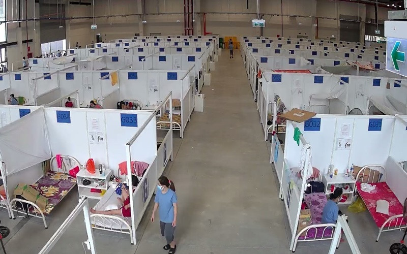 Bệnh viện dã chiến điều trị bệnh nhân Covid-19 Bình Dương số 1. 