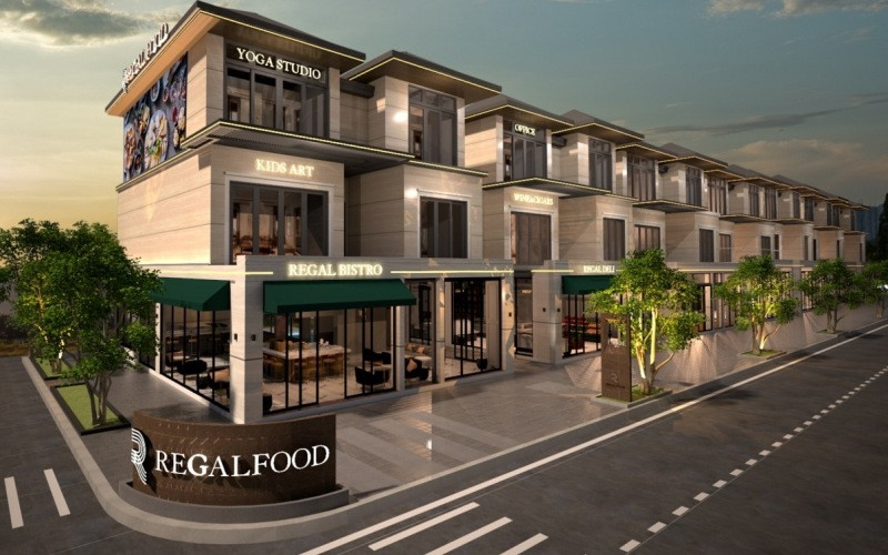 Tọa lạc ngay mặt tiền đường lớn nội khu dự án Regal Victoria, Regal Food mang lại đặc quyền mua sắm, nhà hàng và nhiều tiện ích khác cho cư dân. 