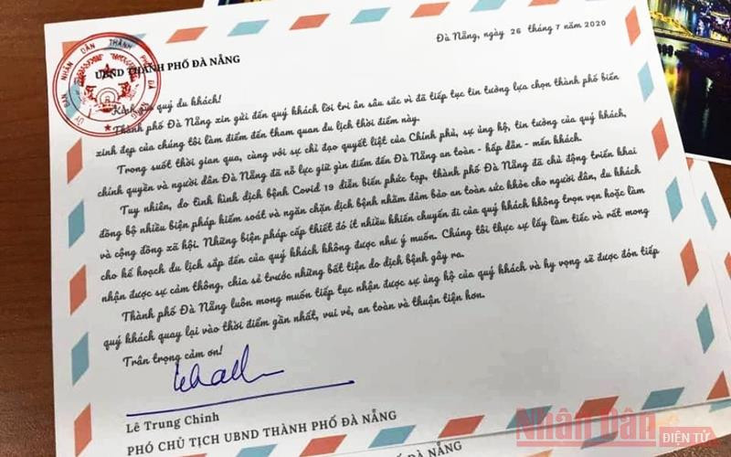 Thư của Phó chủ tịch UBND TP Đà Nẵng
