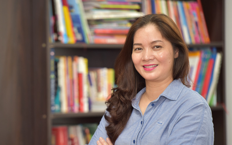 Bà Nguyễn Kim Thoa, Chủ tịch Hội đồng quản trị công ty CP Văn hóa- Giáo dục Tân Việt. 