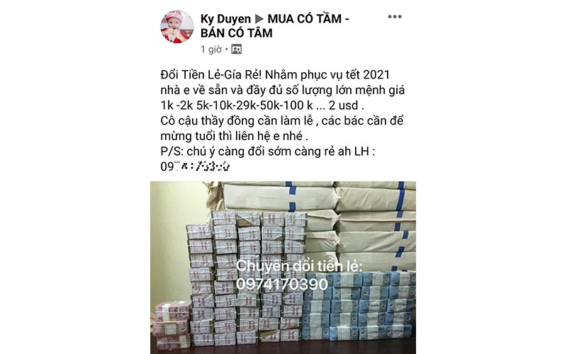 Tràn ngập dịch vụ đổi tiền trên in-tơ-nét. 