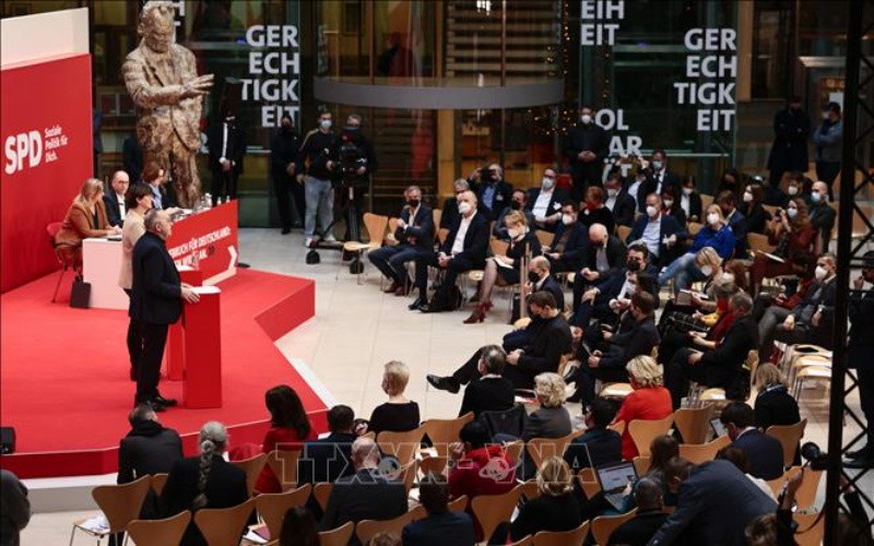Đại hội bất thường của Đảng Dân chủ Xã hội Đức (SPD) ở Berlin, Đức, ngày 4/12/2021. (Ảnh: AFP/TTXVN)