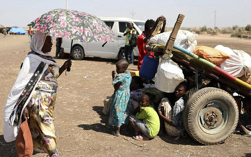 Người tị nạn Ê-ti-ô-pi-a tại Xu-đăng. Ảnh AP