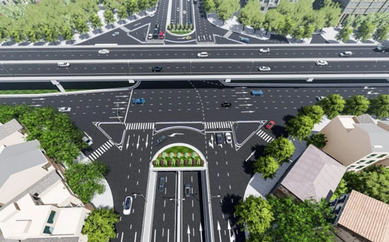 Phối cảnh thiết kế hầm chui.