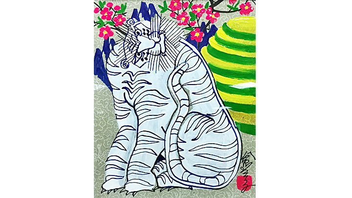 Tranh hổ của họa sĩ LÊ TRÍ DŨNG.