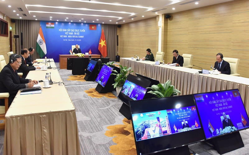 Hai Thủ tướng đồng chủ trì hội đàm. (Ảnh: TRẦN HẢI)