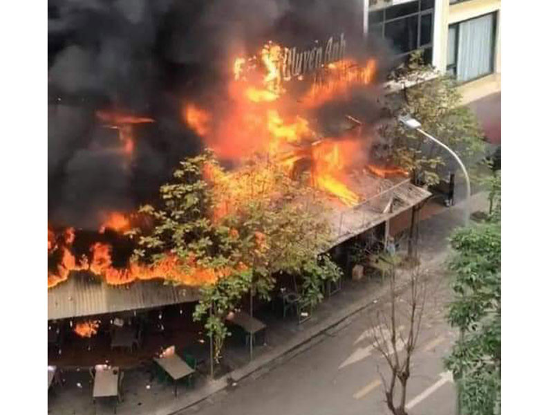 Hiện trường vụ cháy.