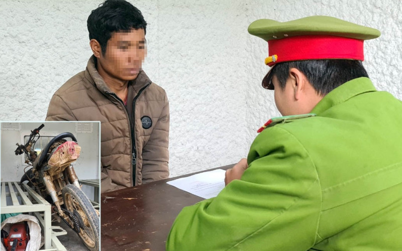 Bị can Ha Pri cùng tang vật.