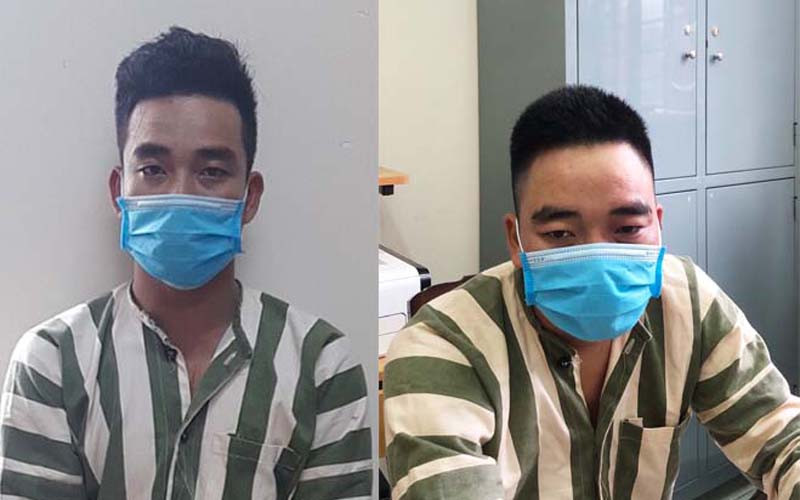 Đối tượng Đinh Văn Ngọc (bên trái) và Đinh Văn Quân. (Ảnh: Công an huyện Kbang cung cấp)