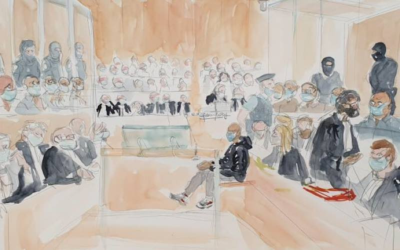 Minh họa phiên xét xử các nghi can bắt đầu từ ngày 2-9. Nguồn: Franceinfo.