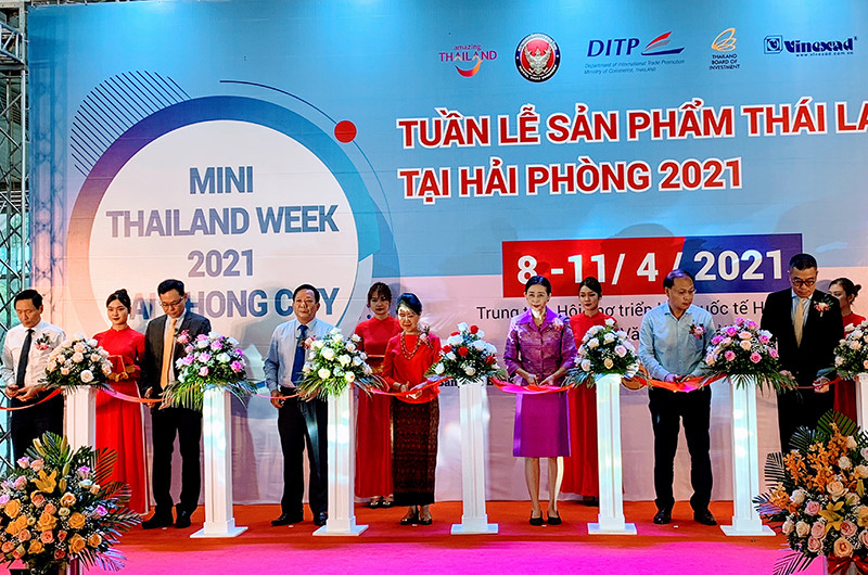 Quang cảnh khai mạc Tuần lễ sản phẩm Thái Lan tại Hải Phòng.