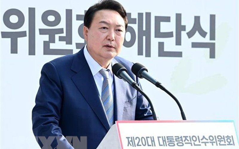 Tổng thống đắc cử của Hàn Quốc Yoon Suk-yeol. (Ảnh: Yonhap/TTXVN)