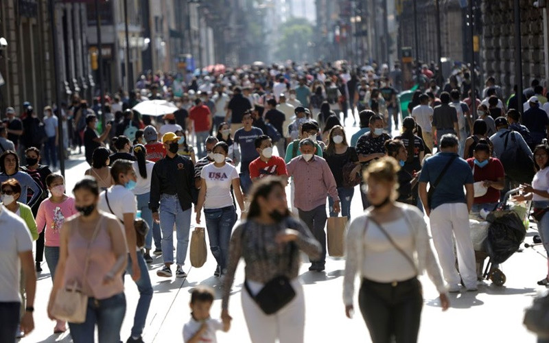 Khu vực gần Quảng trường Zocalo, Mexico, ngày 24/7/2021. (Ảnh: Reuters)