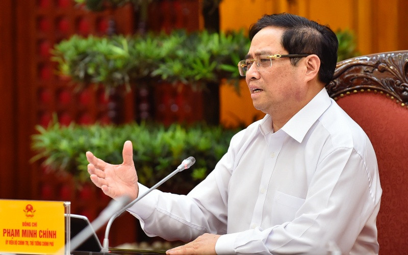 Thủ tướng Phạm Minh Chính phát biểu tại buổi làm việc.