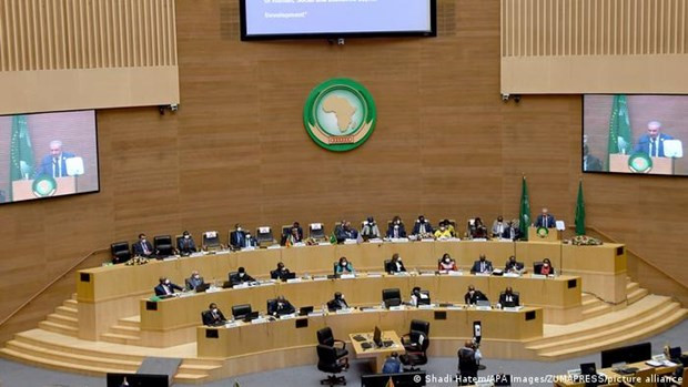 Thủ tướng nước chủ nhà Ethiopia Abiy Ahmed phát biểu tại hội nghị. (Nguồn: APA Images/Vietnam+)
