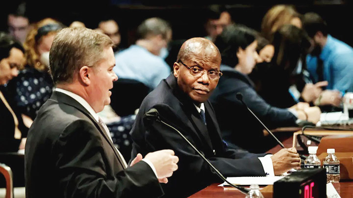 Hình ảnh các quan chức quốc phòng Mỹ trong phiên điều trần ngày 17/5. Ảnh: CNN