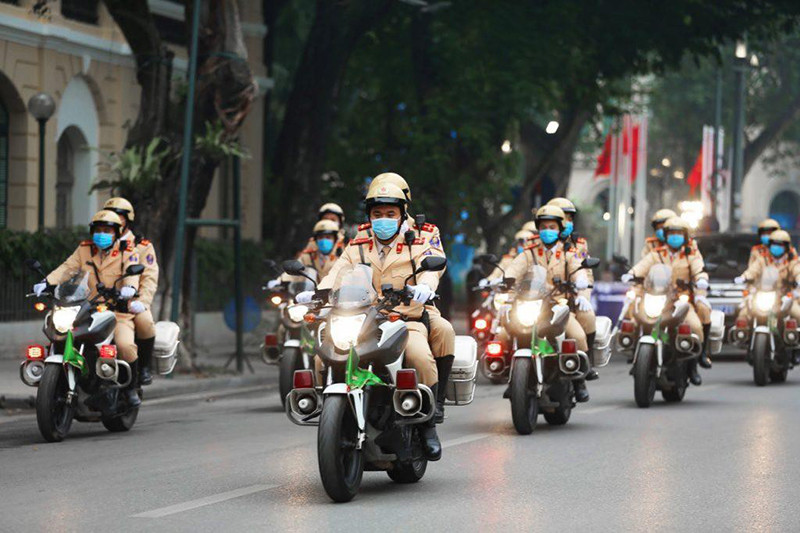 Công an Hà Nội ra quân trấn áp tội phạm. (Ảnh: ANTD)