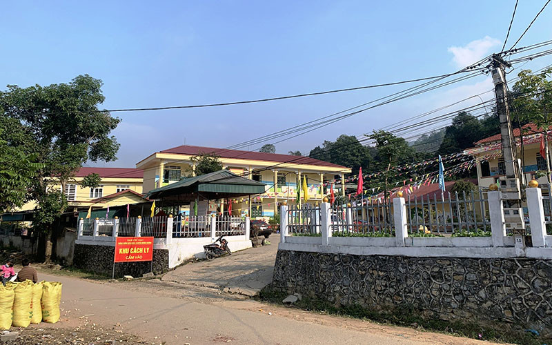 Khu cách ly các ca F1 tại ổ dịch xã Bản Lầu (Mường Khương, Lào Cai). (Ảnh: Phương Thảo)