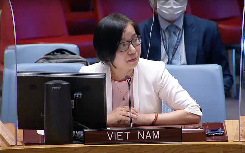 Phó Trưởng Phái đoàn Việt Nam tại LHQ Nguyễn Phương Trà. (Ảnh: BNG)