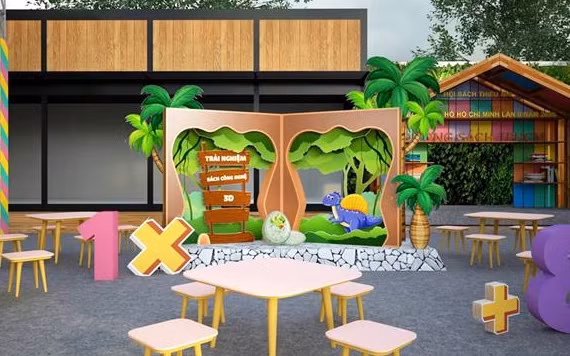 Phối cảnh không gian Hội sách TP Hồ Chí Minh lần 2. 