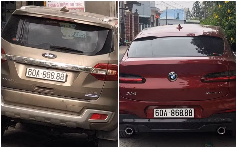 Biển số 60A-868.88 xe ô-tô năm chỗ ngồi hiệu BMW là thật.