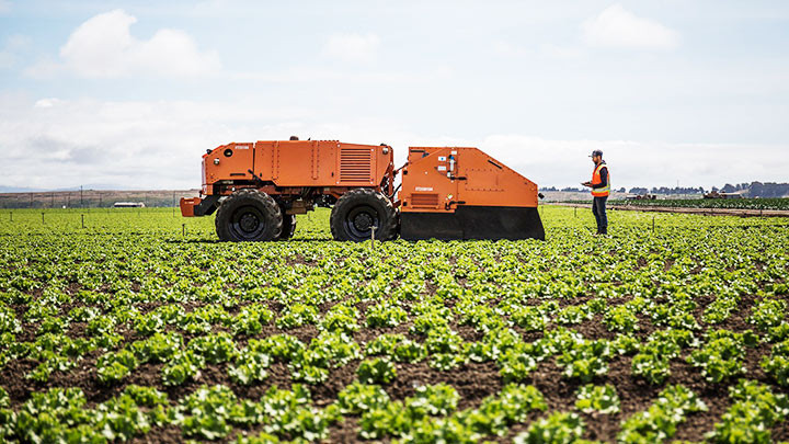 Robot nông nghiệp của hãng Farmwise. Ảnh: AXIOS